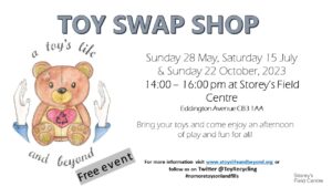 Toy swap poster with dates